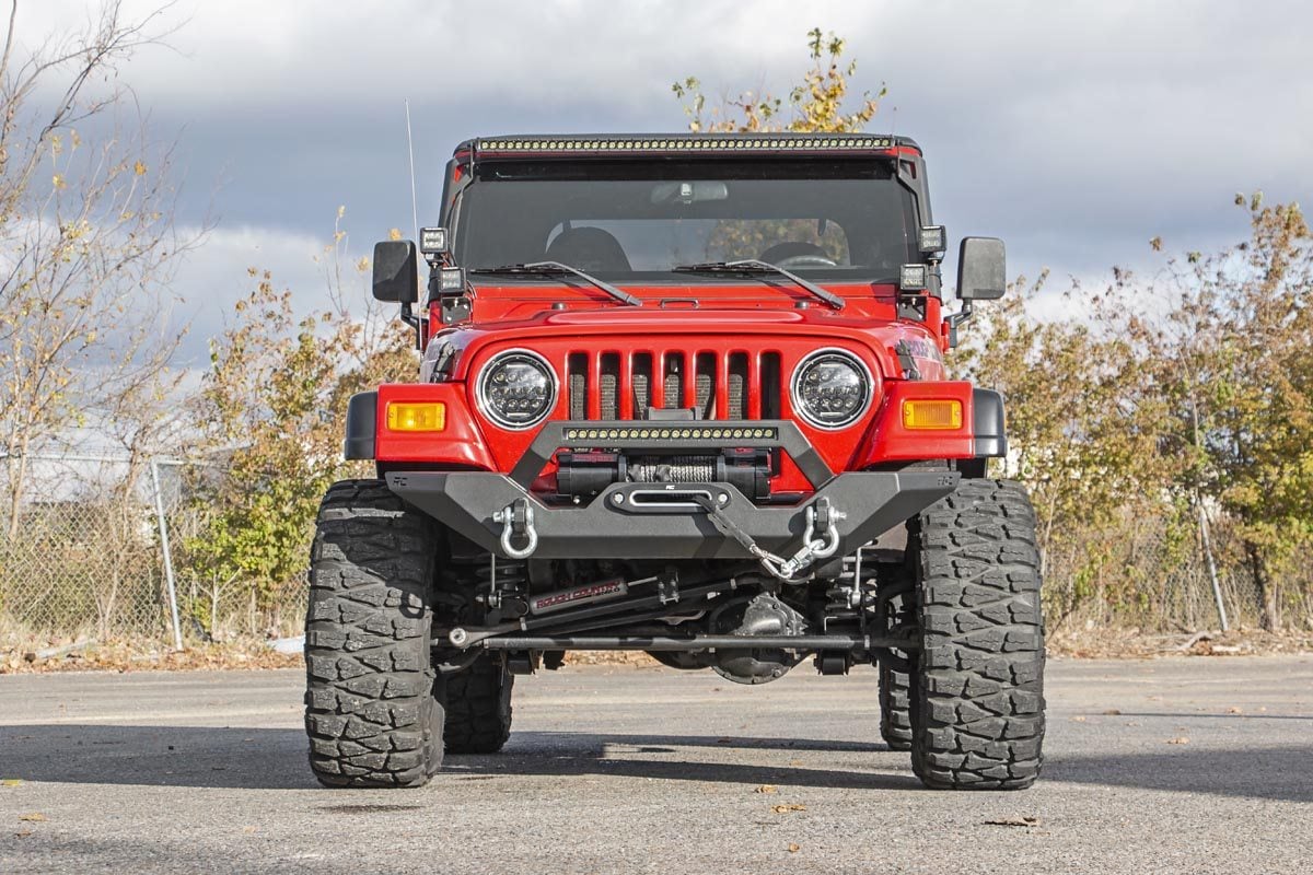 Rough Country Full Width Front LED Winch Bumper fits Jeep 87-06 Wrangler YJ/TJ 10595
