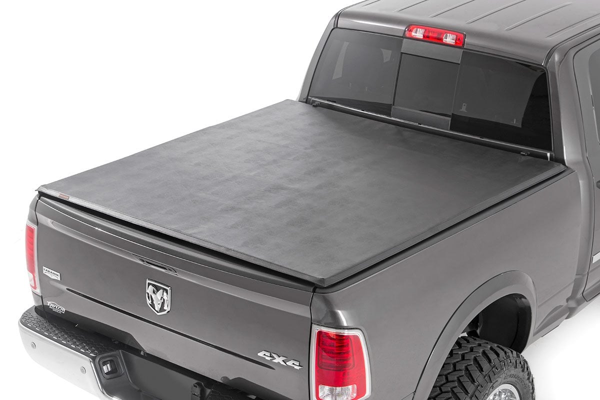 Rough Country Soft Tri-Fold Bed Cover 5'7" Bed for Ram 1500 2010-2018 & Classic 41309550A