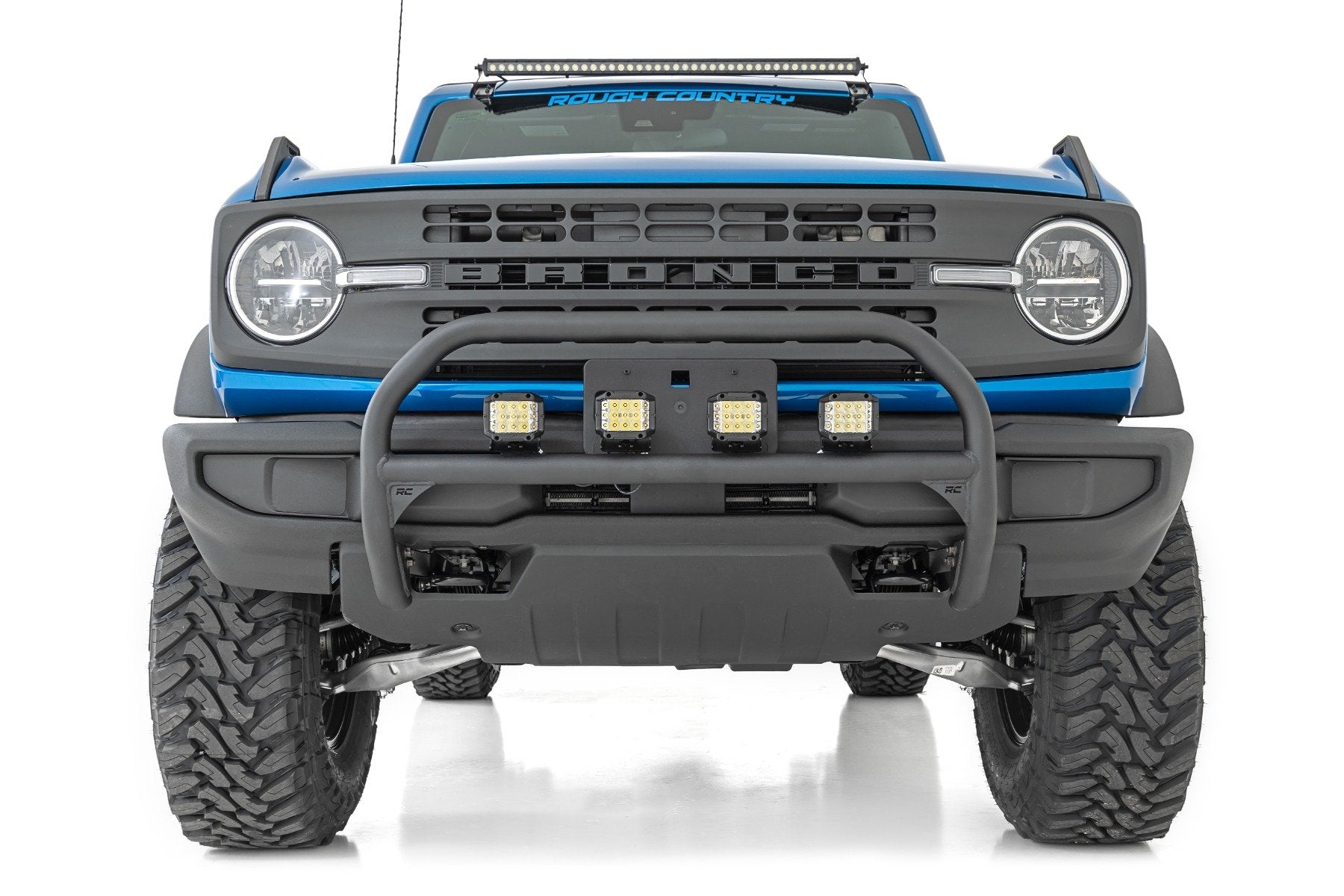 Rough Country Nudge Bar 20 IN Chrome Single Row LED Ford Bronco 4WD 2021 51048