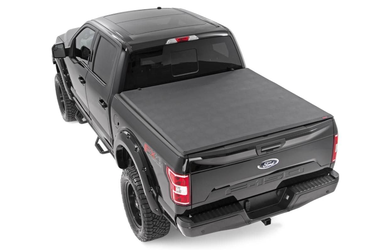 Rough Country Soft Tri-Fold 6'7" Bed Cover for Ford F150 21-25/Lightning 22-25 41521650A
