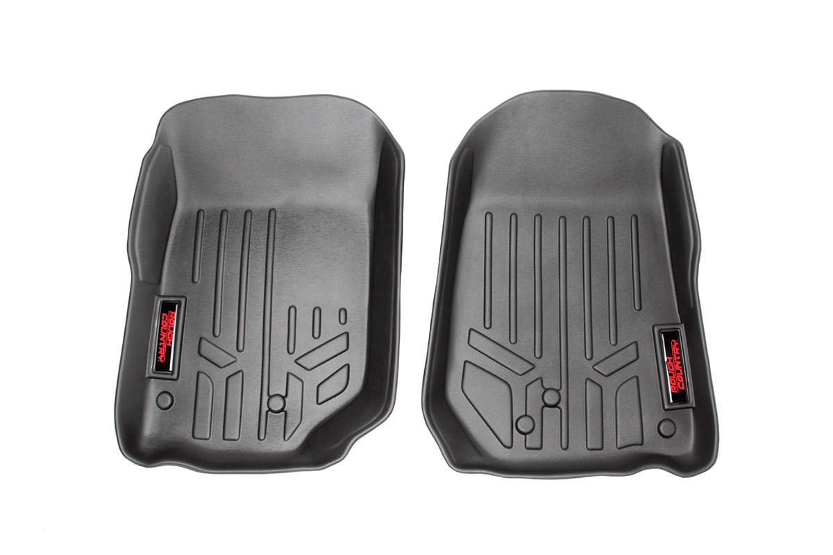 Rough Country Floor Mats | Front | for Jeep Wrangler Unlimited 2007-2013 -1
