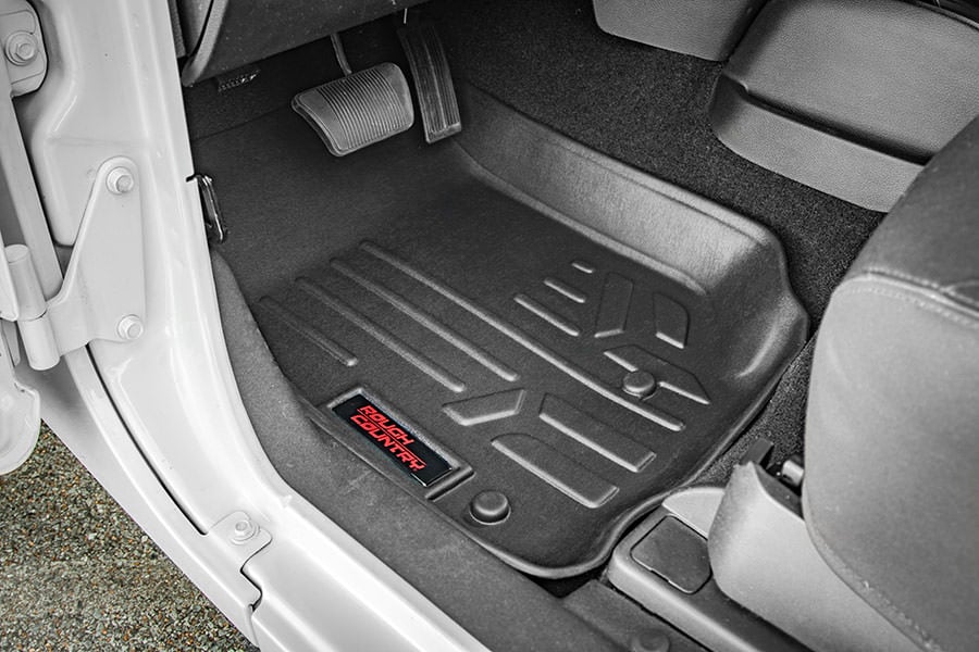 Rough Country Floor Mats | FR | for Jeep Wrangler Unlimited 4WD (2018-2025)
