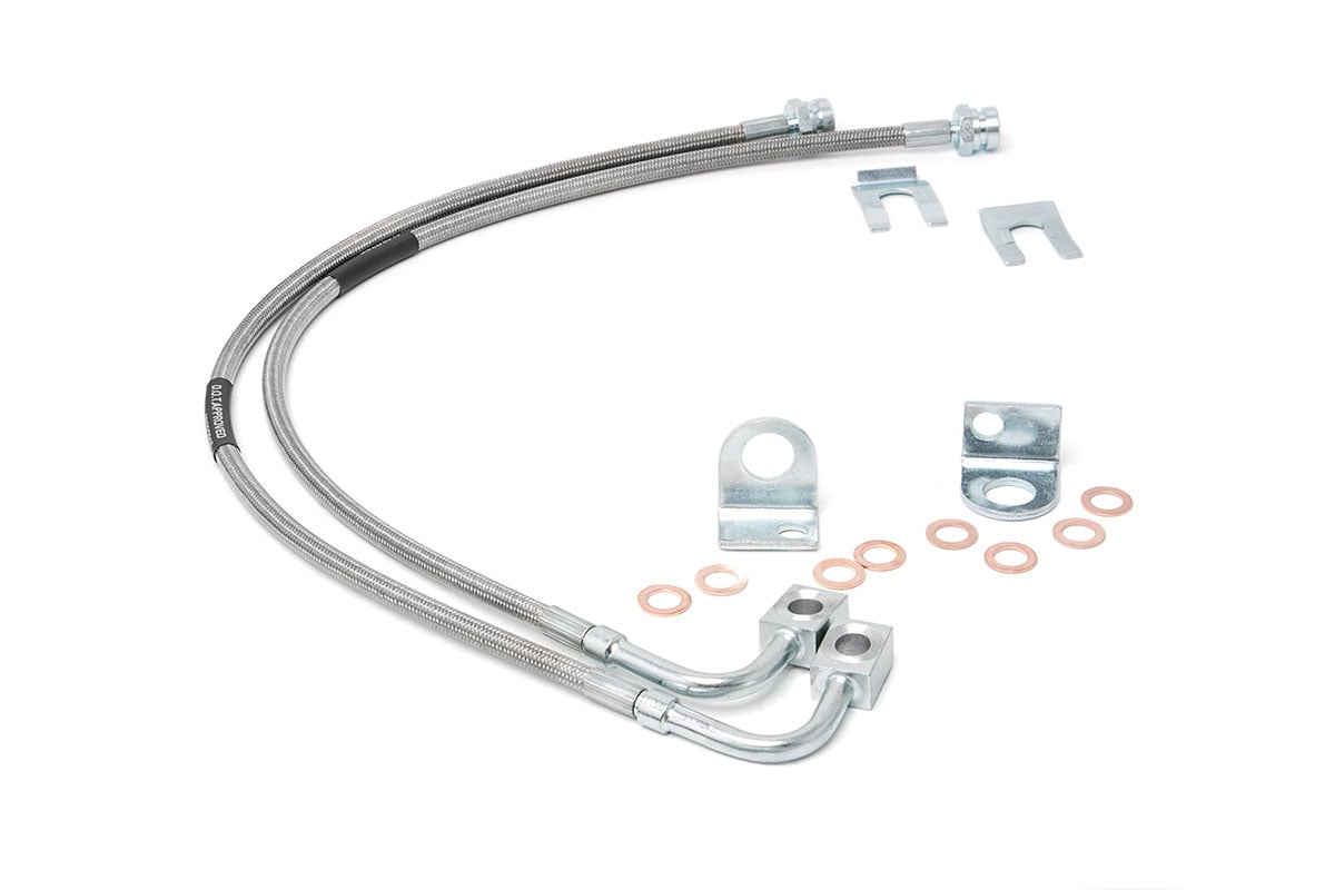 Rough Country Extended Rear Brake Lines For Jeep Wrangler JK 2007-2017 89708