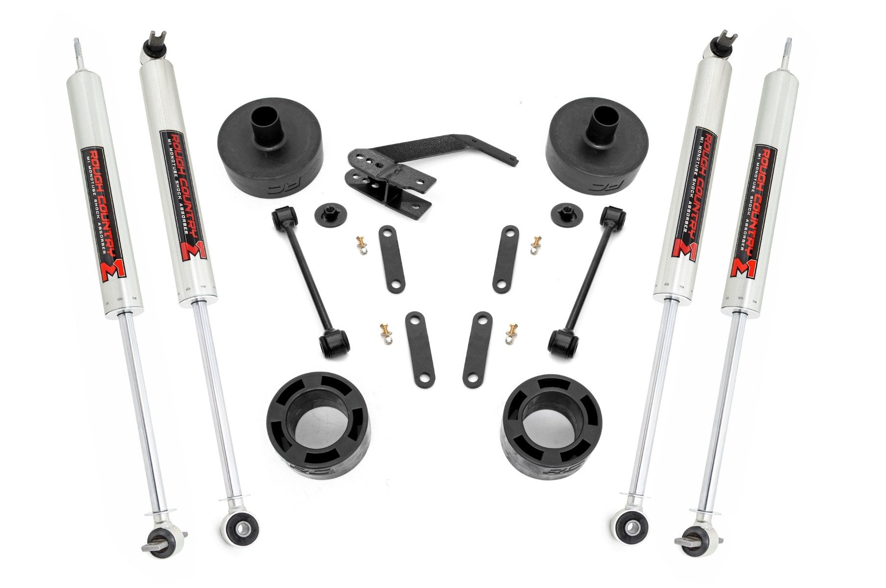 Rough Country 2.5" Lift Kit Spacers M1 For Jeep Wrangler JK 07-18 65740