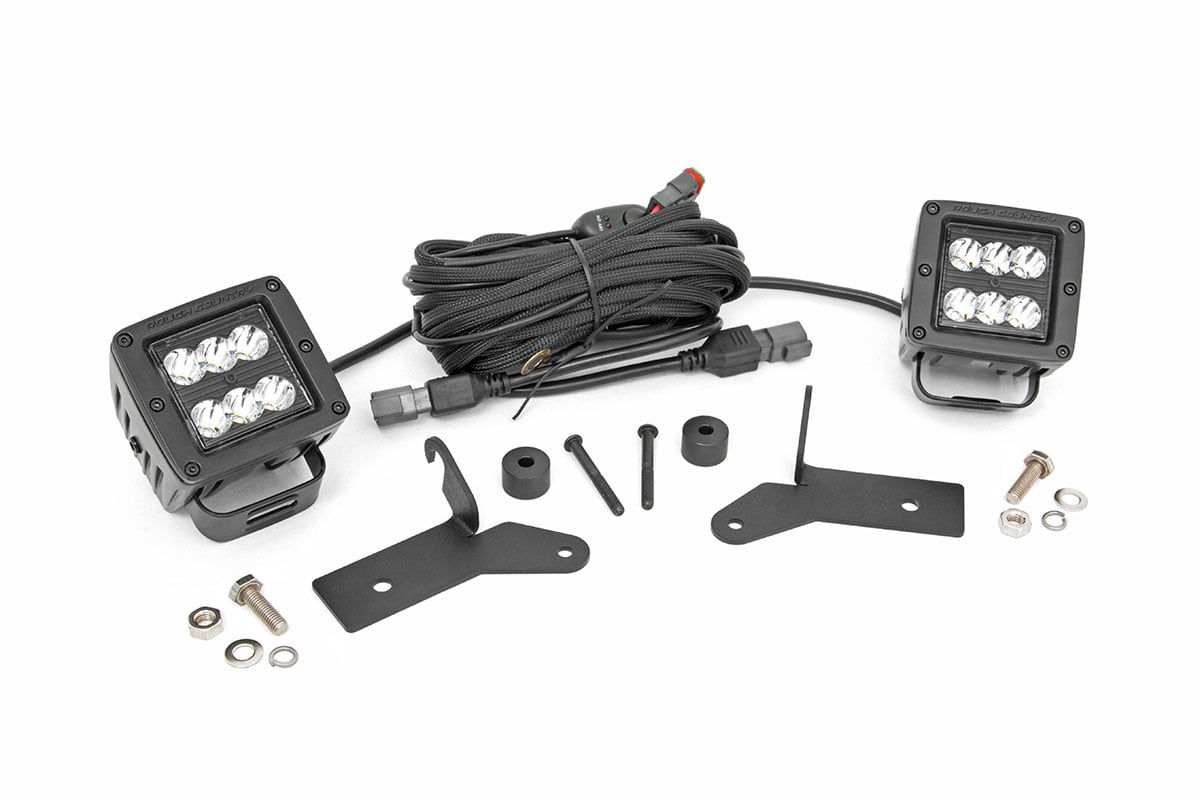 Rough Country 2" LED Kit Jeep 18-23Wrangler JL 20-23 Gladiator JT Blk-Series 70052