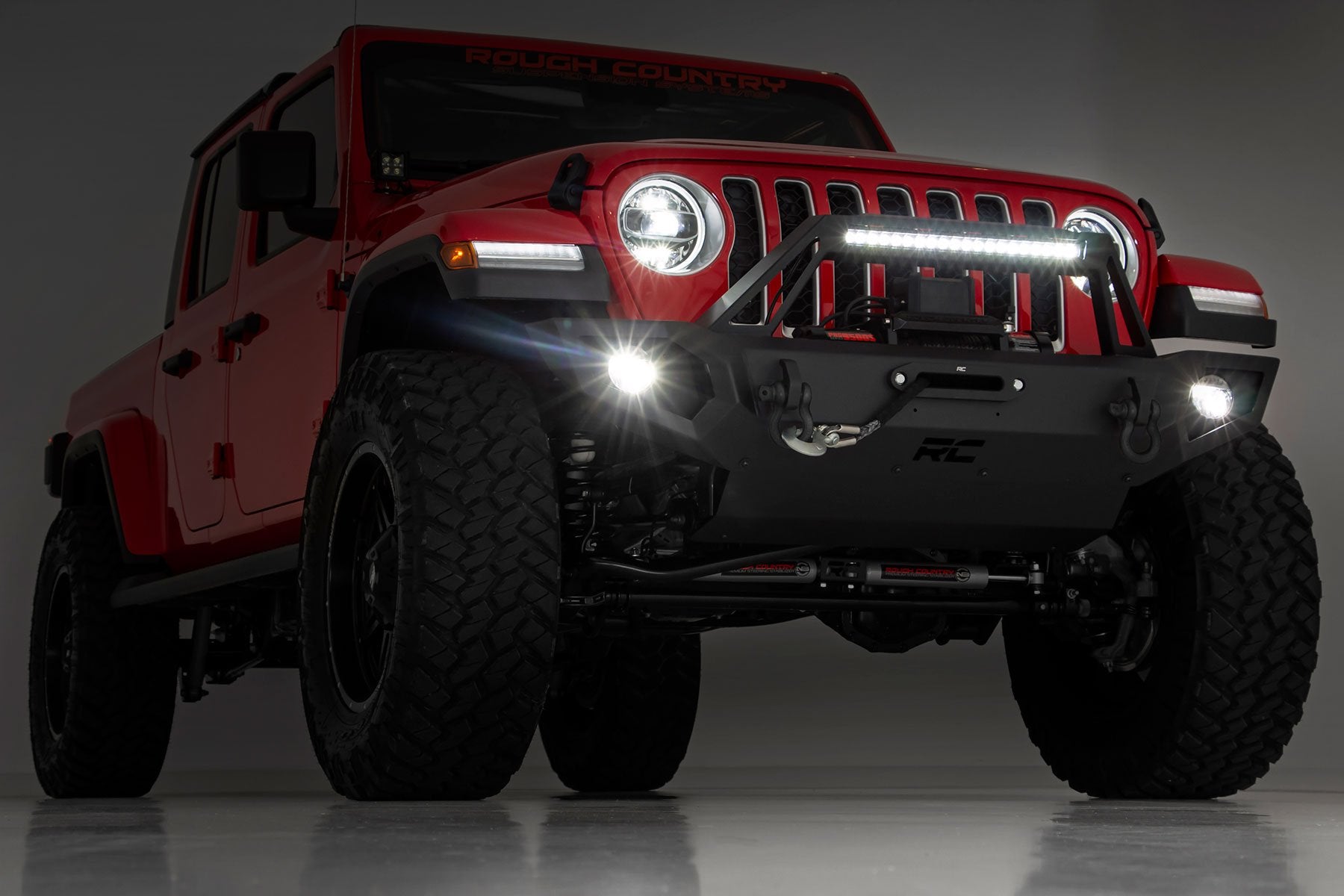Rough Country Front Winch Bumper 9500S for Jeep Gladiator JT/Wrangler JK & JL 10660