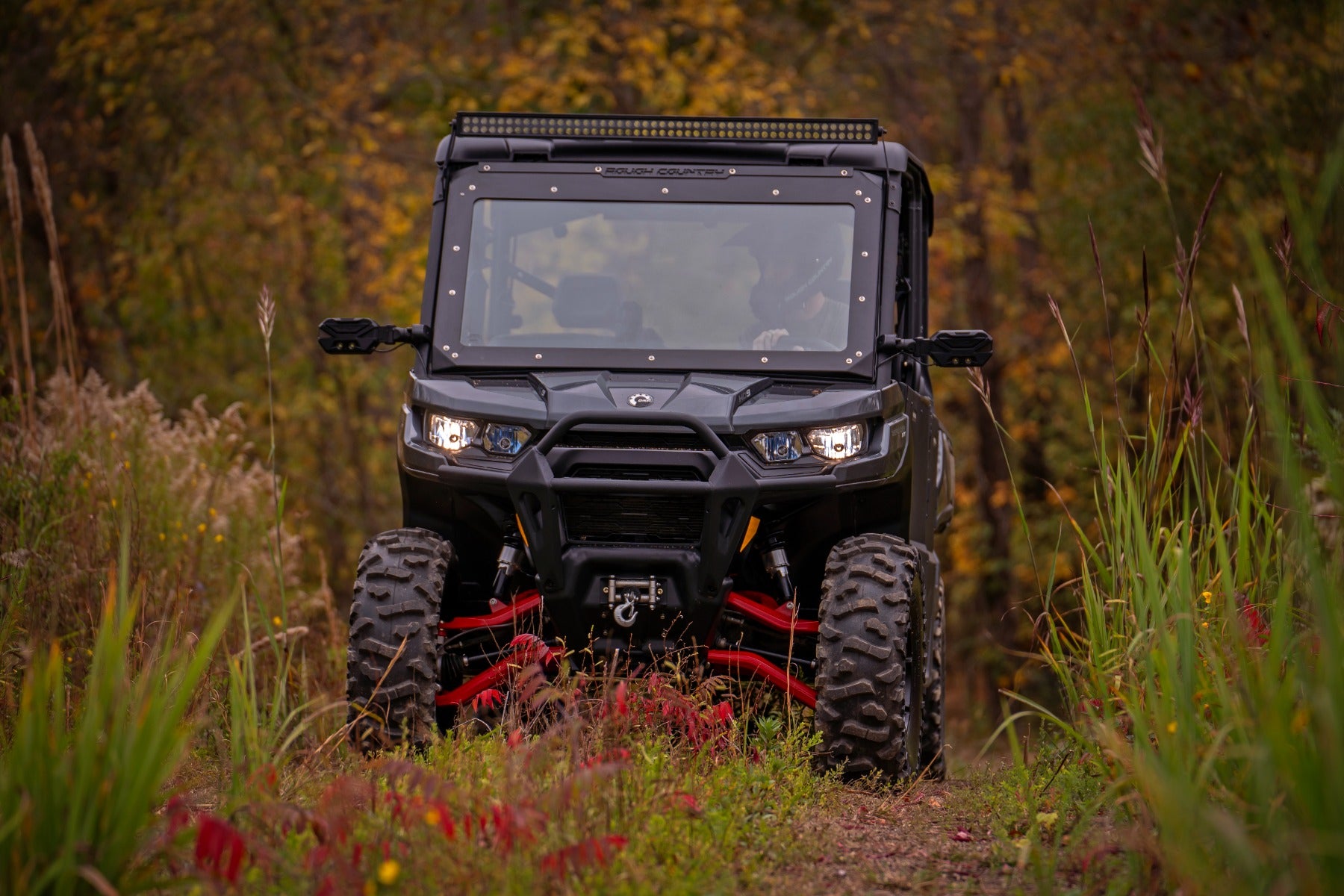 Rough Country Aluminum Arms High Clearance w/ 2" Forward Offset Can-Am Defender 97041RED