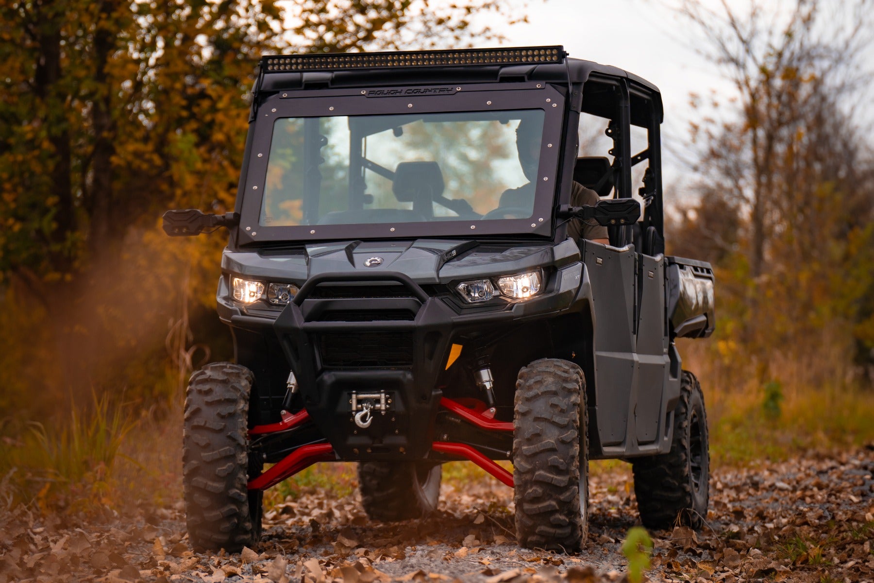Rough Country Aluminum Arms High Clearance w/ 2" Forward Offset Can-Am Defender 97041RED