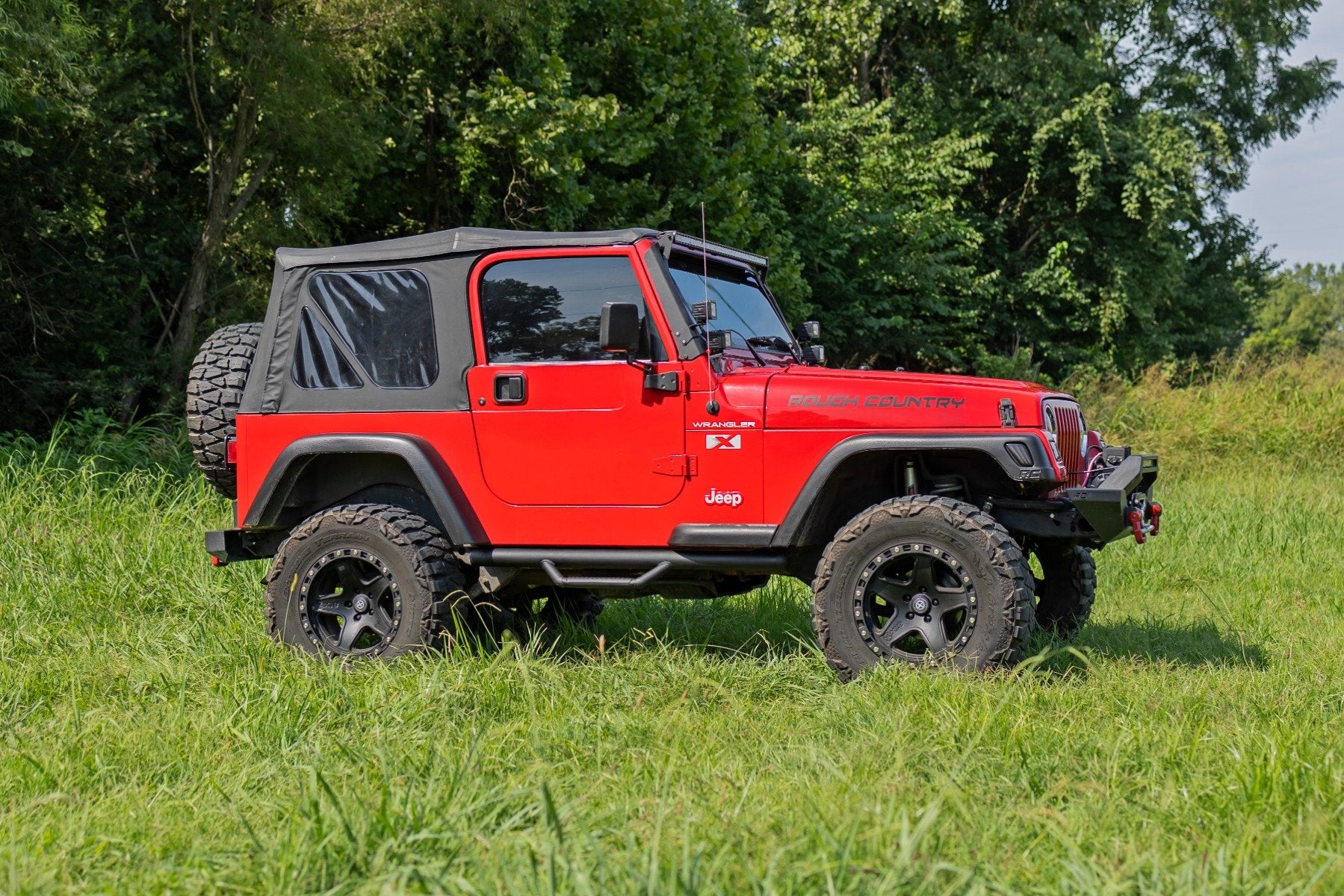 Rough Country Nerf Steps Full Length Jeep Wrangler TJ 4WD 1997-2006 RC RCJ9746A