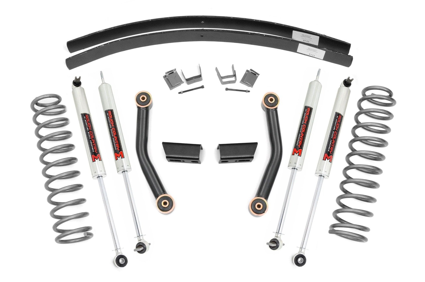Rough Country 3" Lift Kit SII RR AAL M1 Shocks For Jeep Cherokee XJ 84-01 67041