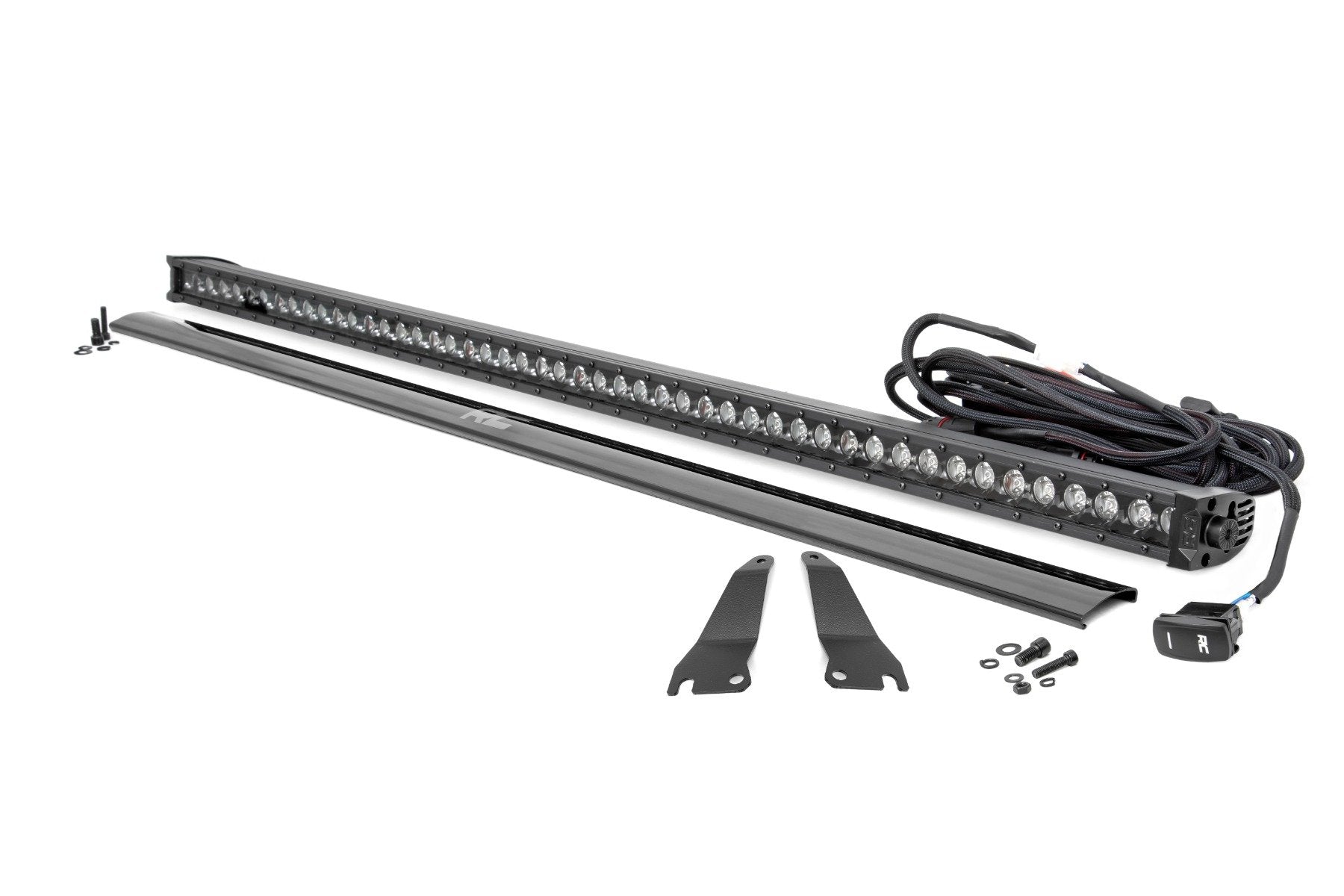 Rough Country LED Kit Cage Mnt 50" Black Single Row White DRL Kawasaki Teryx 94016