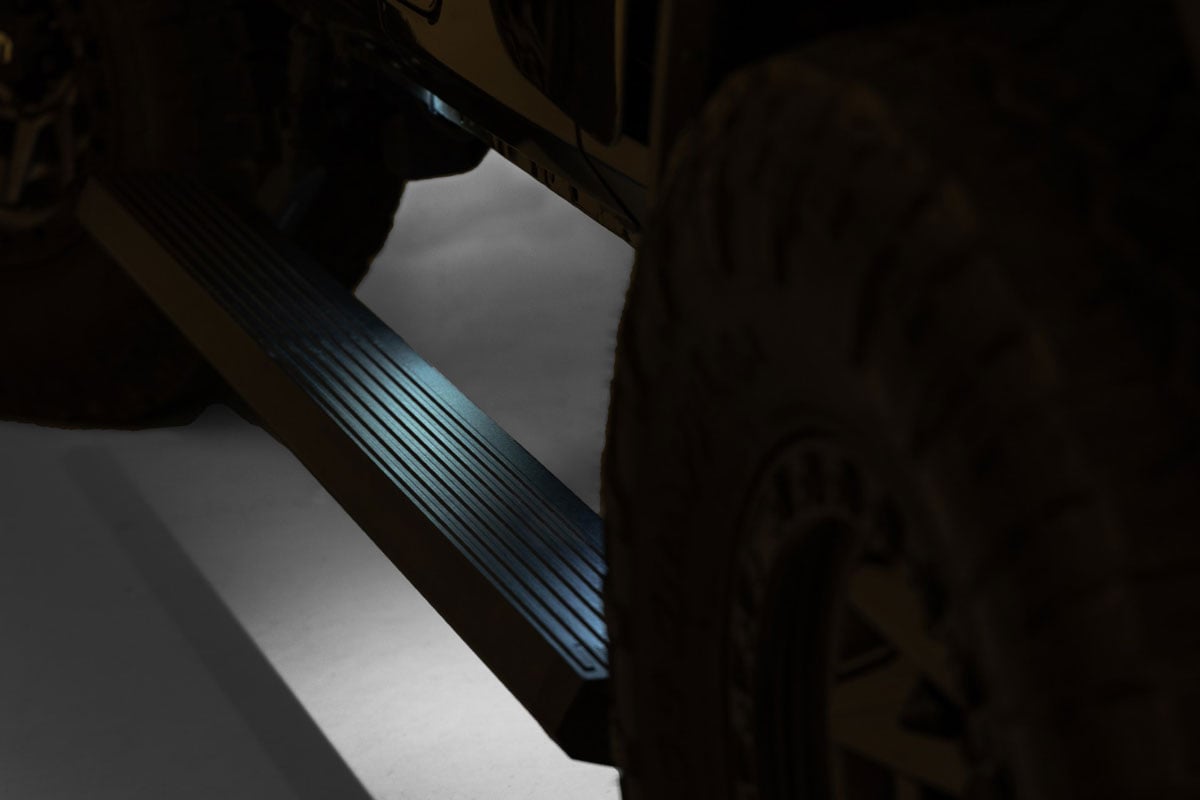 Rough Country Power Running Boards | Lighted | for Jeep Wrangler JLU 18-23 PSR610430