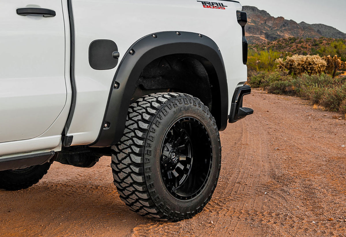 Rough Country Pocket Fender Flares | GBA Black | Chevy Silverado 1500 2019-2021 F-C11911A-GBA