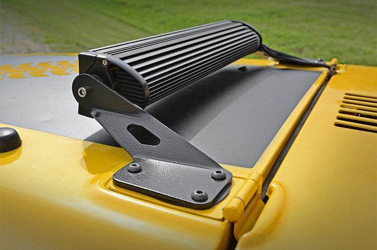 Rough Country 20" Light Bar Hood Mounts Wrangler TJ 97-06 (Mounts Only) 70210