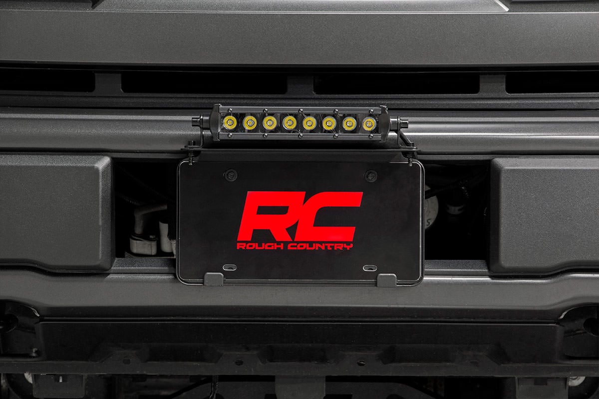 Rough Country Black Series LED Light Bar Amber DRL 8 Inch Single Row 70718BLDRLA