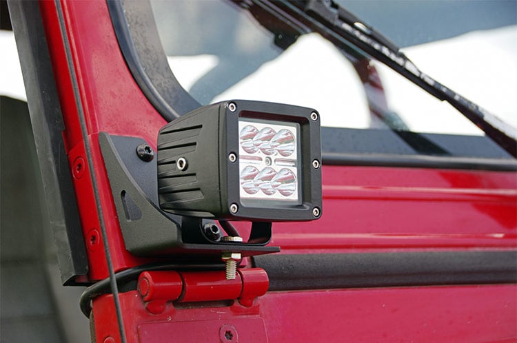 Rough Country Lower Windshield Light Mounts Jeep Wrangler YJ 87-95 NO Light 70510