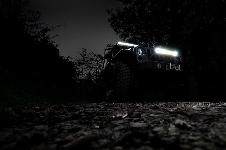 Rough Country 20"Cree LED Light Bar-Dual Row Chrome Series w/ Cool White DRL 70920D