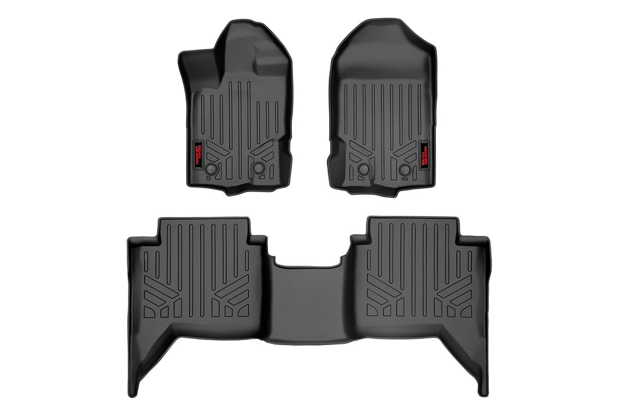 Rough Country Heavy Duty Floor Mats [Frt/Rear] - 19-20 for Ford Ranger Crew Cab M-51002