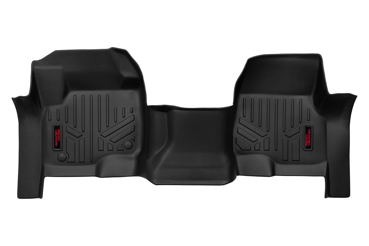 Rough Country Heavy Duty Floor Mats [Frt]-17-20 for Ford Super Duty Bench Seats M-5117