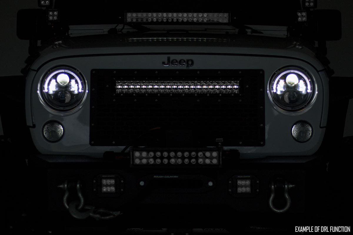 Rough Country 50-inch Cree LED Light Bar-Dual Row Black Series w/ White DRL 70950BD