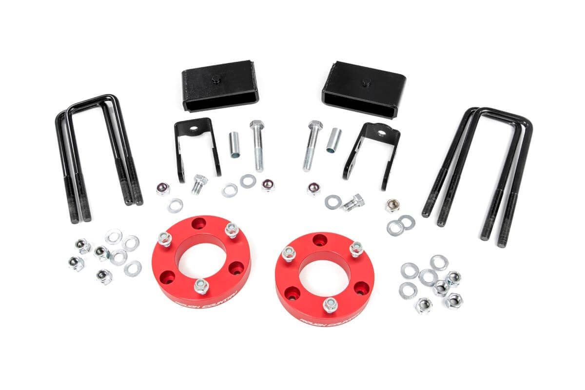 Rough Country 2in Nissan Leveling Lift Kit Red 16-20 Titan XD 2WD/4WD 868RED