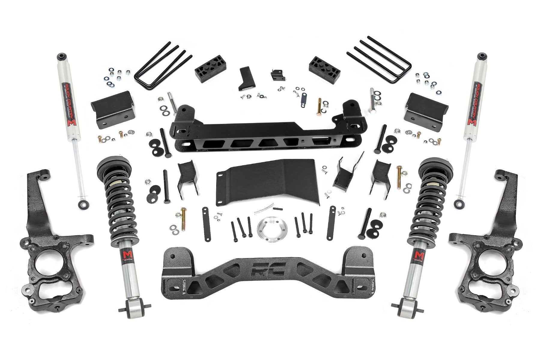 Rough Country 4 Inch Lift Kit for Ford F-150 4wd 2015-2020 M1 Struts/M1 55540