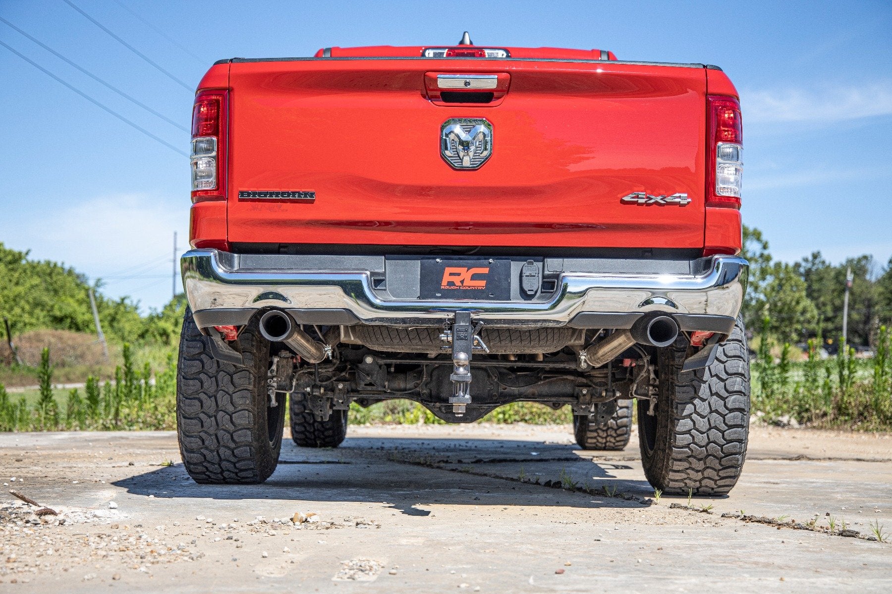 Rough Country Dual Cat-Back Exhaust System Black Tips 19-21 Ram 1500 V8 5.7L 96013