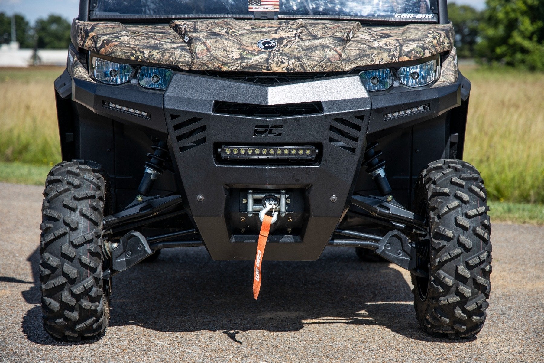 Rough Country LED Bumper Mount 12" and 6" Pair Combo Can-Am Defender 20-22 97069