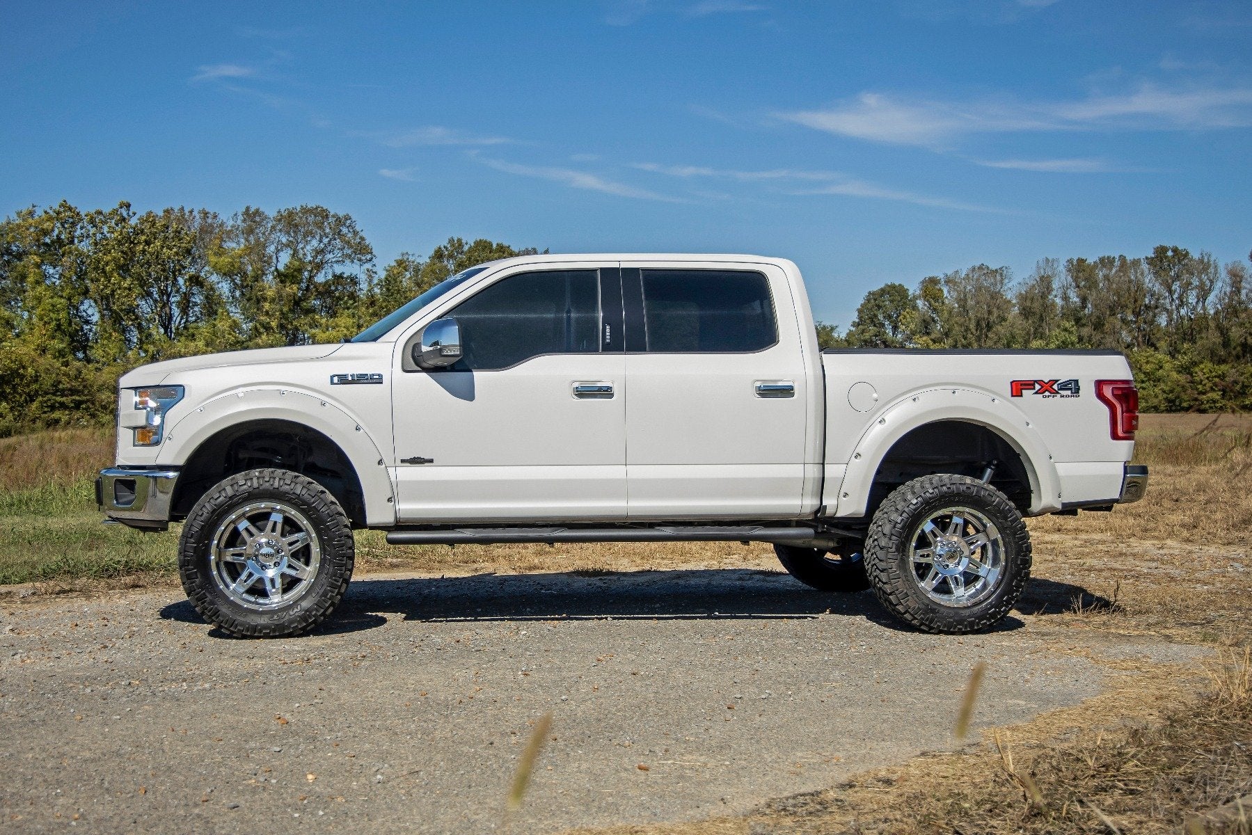 Rough Country Ford Oval Nerf Step Bars 15-20 F-150 SuperCrew Cab 21005