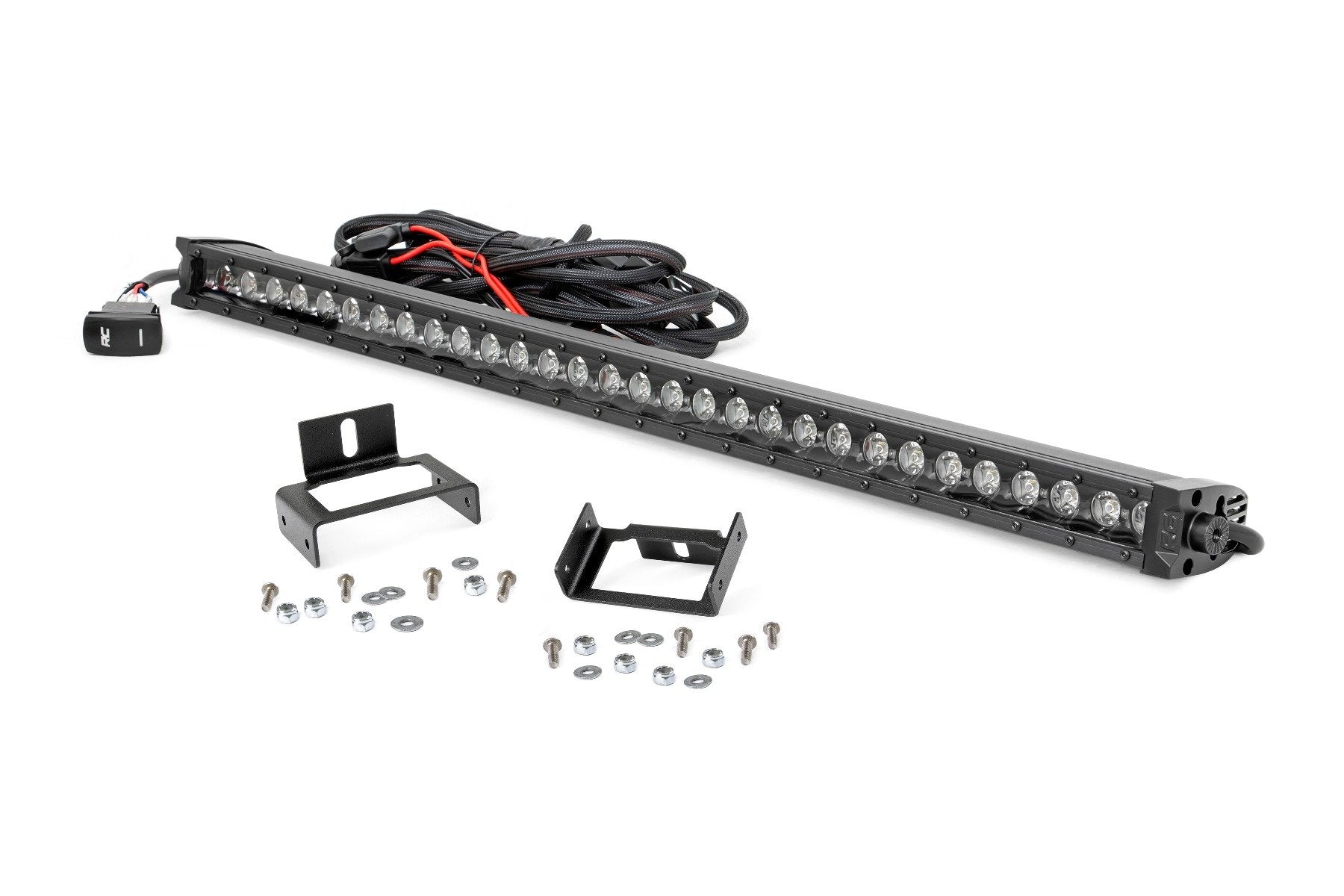Rough Country Ford SuperDuty 30-IN Black Series LED Grille Kit w/White Singl 70530BLDRL