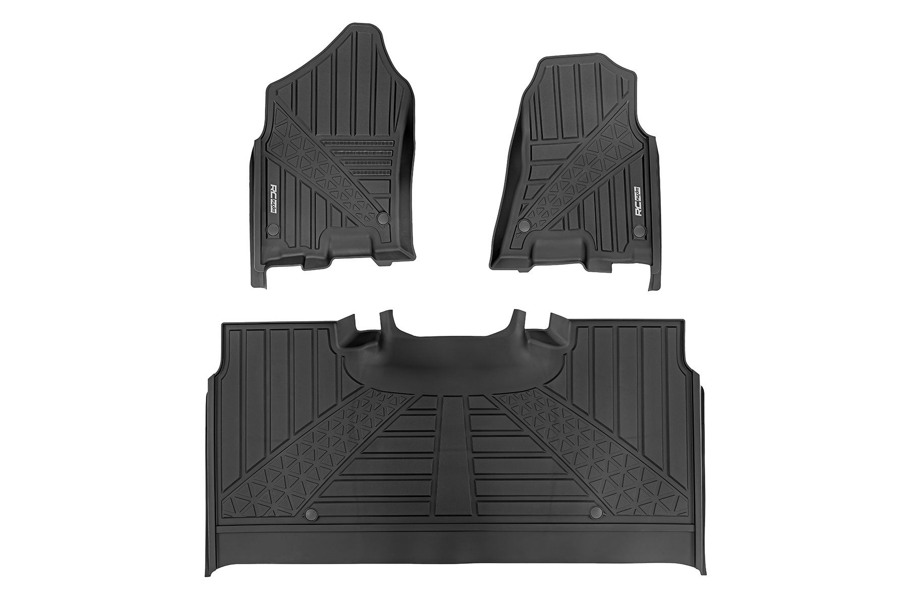 Rough Country Flex-Fit Floor Mats FR & RR Crew for Ram 1500/TRX 21-25
