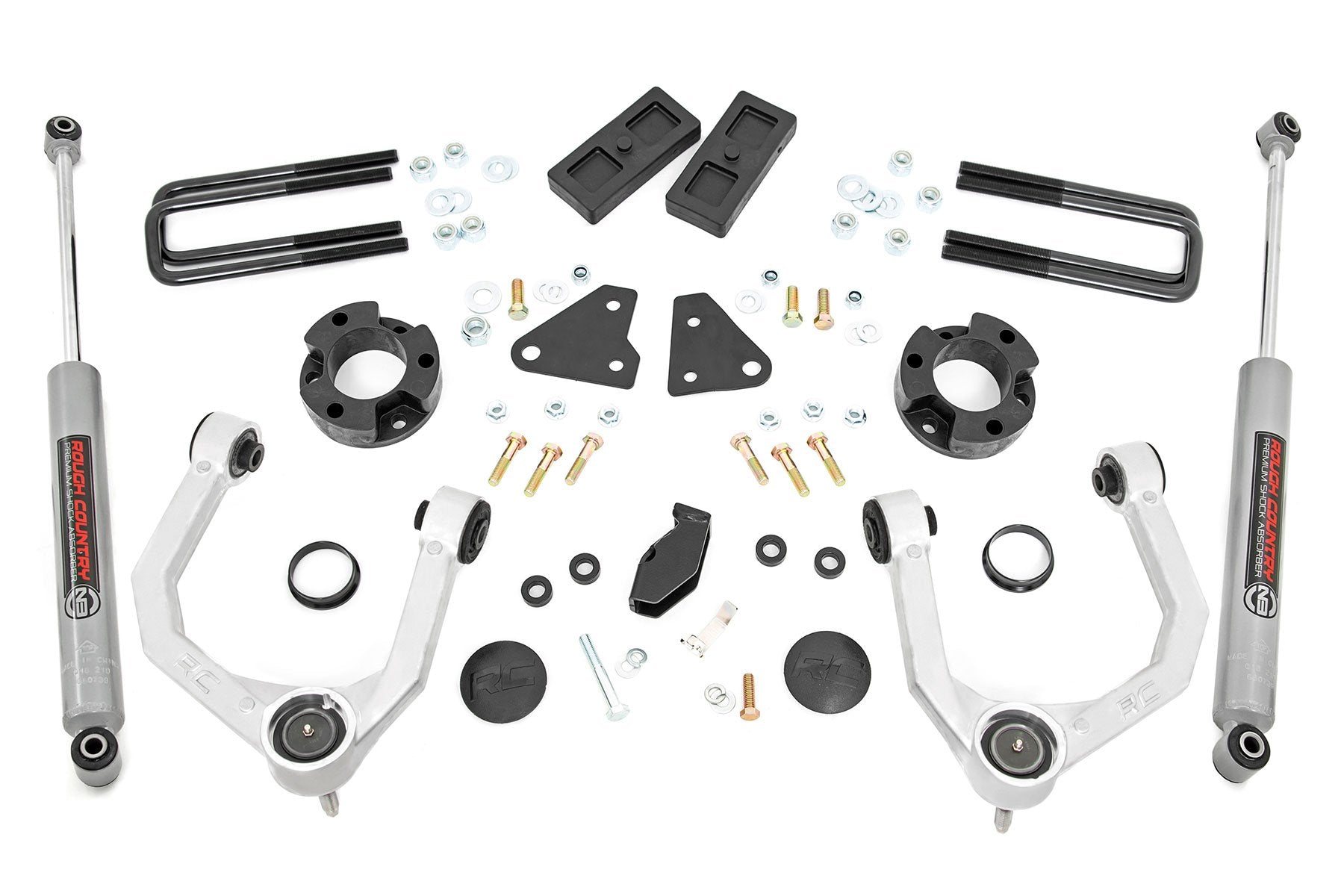 Rough Country 3.5 Inch Lift Kit N3 w/Steel Knuckle for Ford Ranger 4wd 19-25 500011