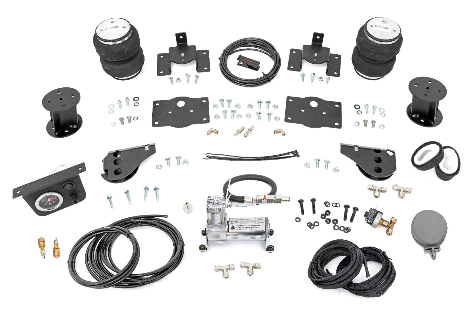 Rough Country Air Spring Kit w/ Compressor 6" Lift for Ram 1500 09-22 & Classic -6