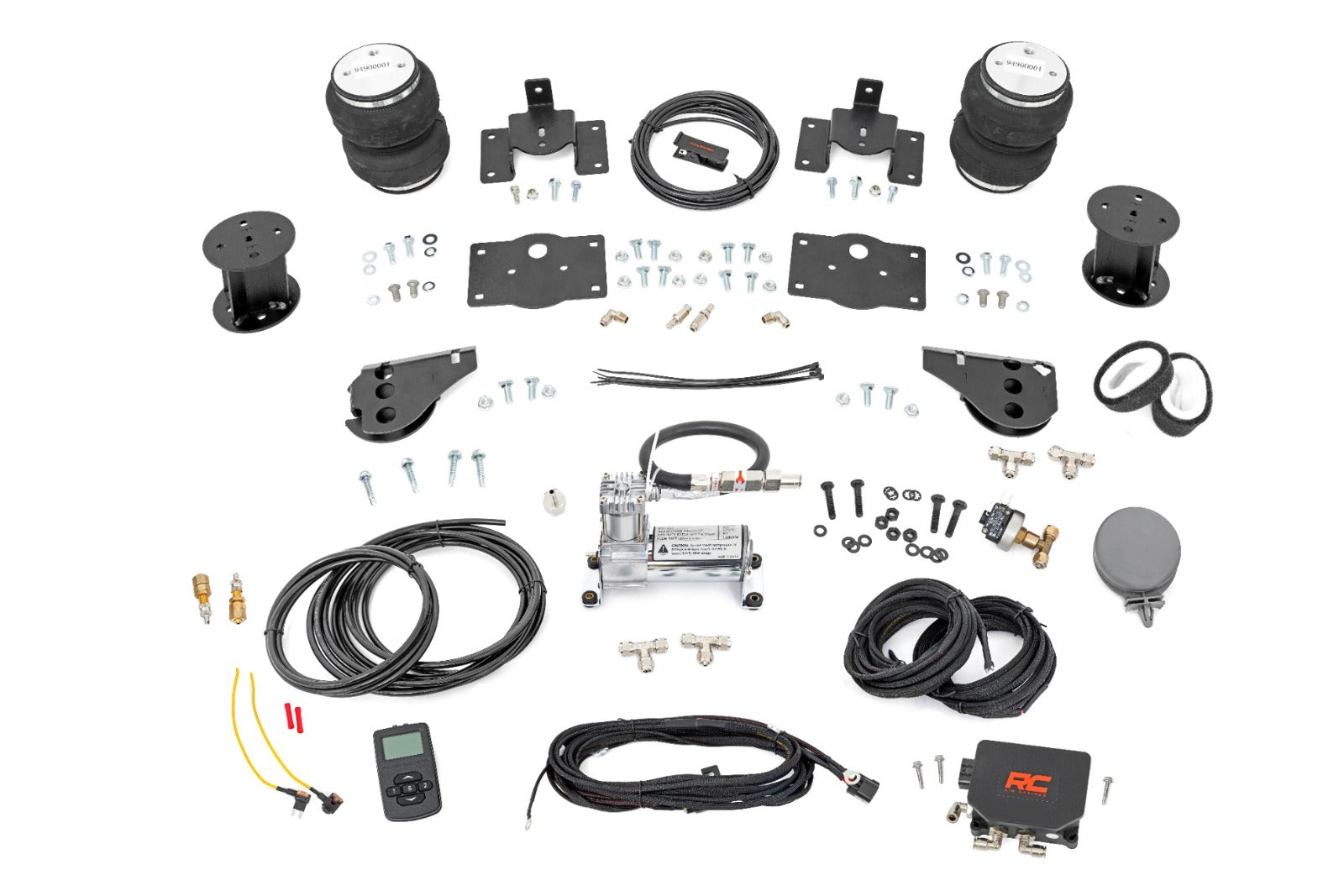Rough Country Air Spring Kit w/ Compressor 6" Lift for Ram 1500 09-23 & Classic -1