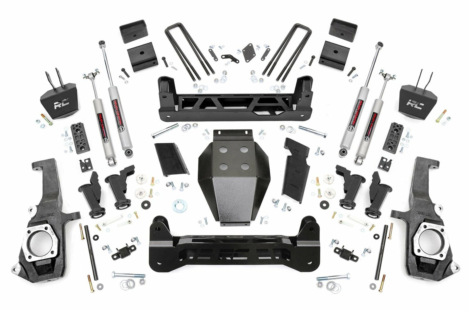 Rough Country 5"GM Torsion Bar Drop Suspension Lift Kit 11-19 2500HD/3500HD -1