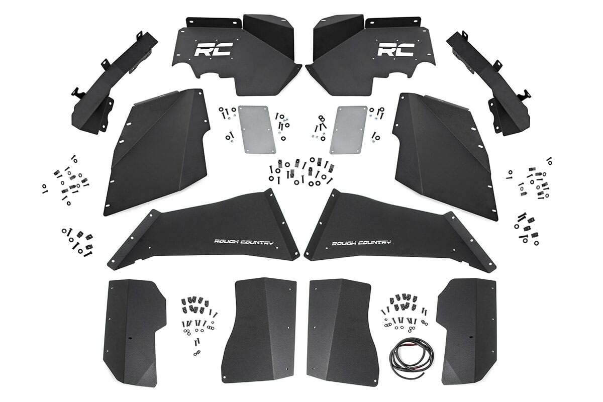 Rough Country Jeep Front & Rear Inner Fenders Set 07-18 Wrangler JK 10511