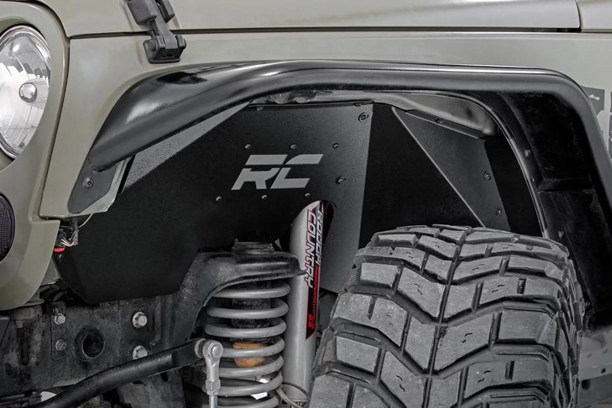 Rough Country Jeep Front & Rear Inner Fenders Set 07-18 Wrangler JK 10511