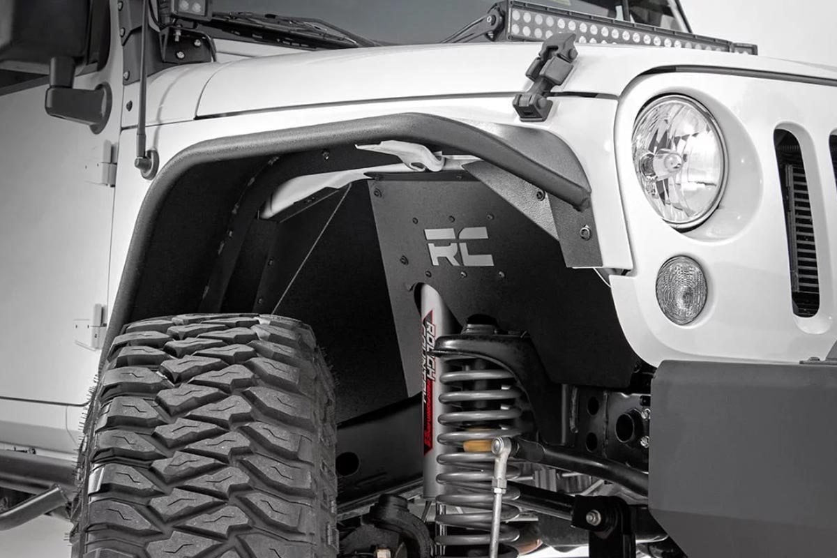 Rough Country Jeep Front & Rear Inner Fenders Set 07-18 Wrangler JK 10511