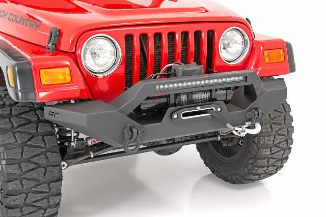 Full Width Front LED Winch Bumper fits Jeep 87-06 Wrangler YJ/TJ -1