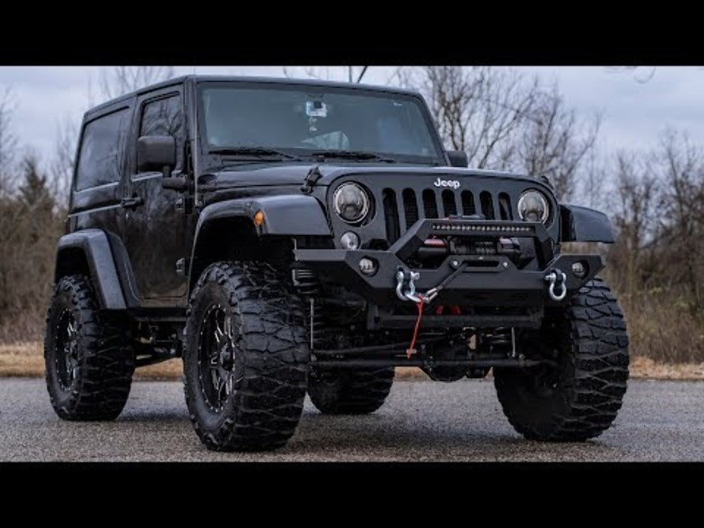 Rough Country Jeep Full Width Front LED Winch HD Bumper JK, JL, Gladiator JT 10596