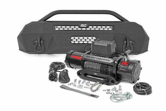 Hybrid Bumper W/ Winch Synthetic Rope Toyota Tacoma 4WD 16-23 -1
