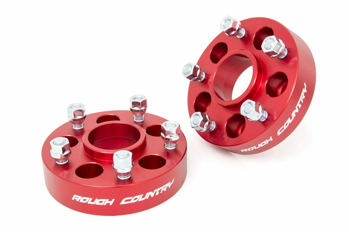 Rough Country 5x4.5 to 5x5 Adapters Pair Red 1092RED