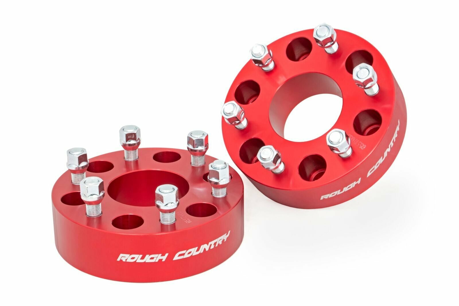 Rough Country 2-inch GM Wheel Spacers Pair, Red 1101RED