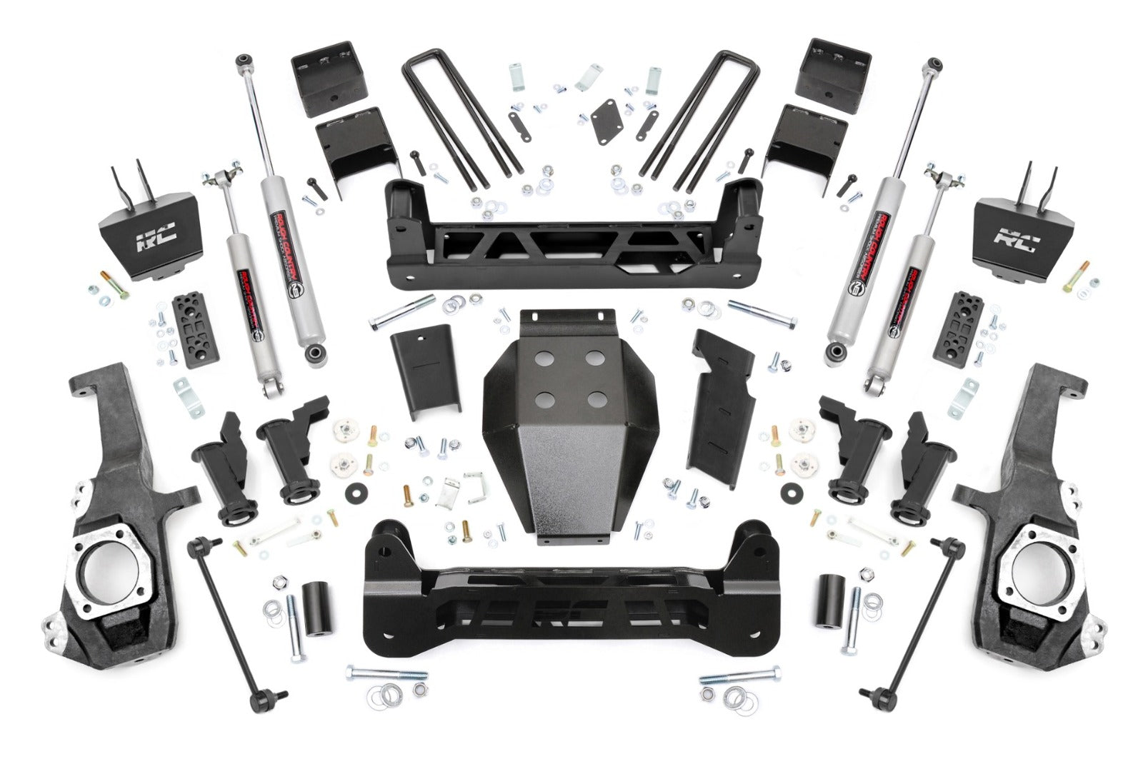 Rough Country 5" Lift Kit Torsion Drop w/ Overloads Chevy/GMC 2500/3500HD 20-25