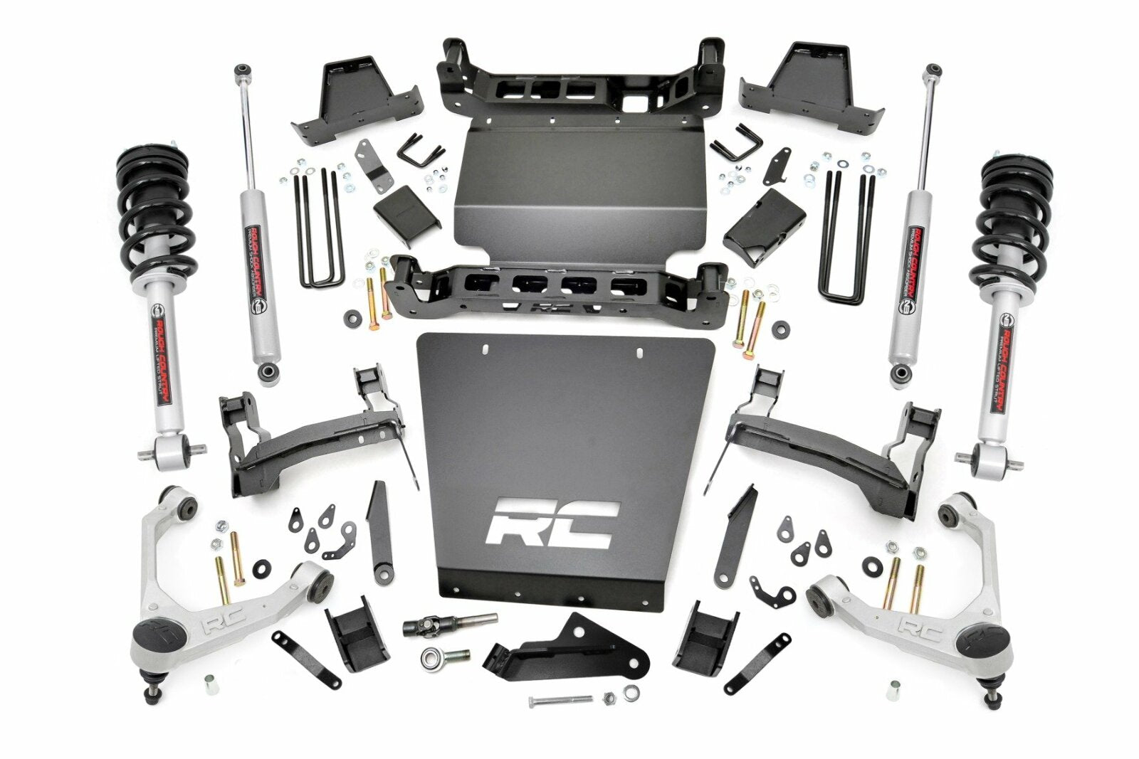 Rough Country 7" Stamped LCA Lift Kit Forged UCA Bracket N3 Chevy/GMC 1500 16-18 -1