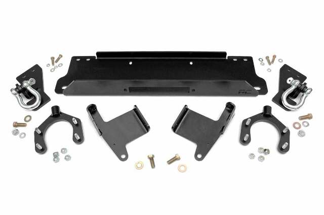 Jeep W" Mounting Plate w/D-rings Factory 07-18 Wrangler JK -1