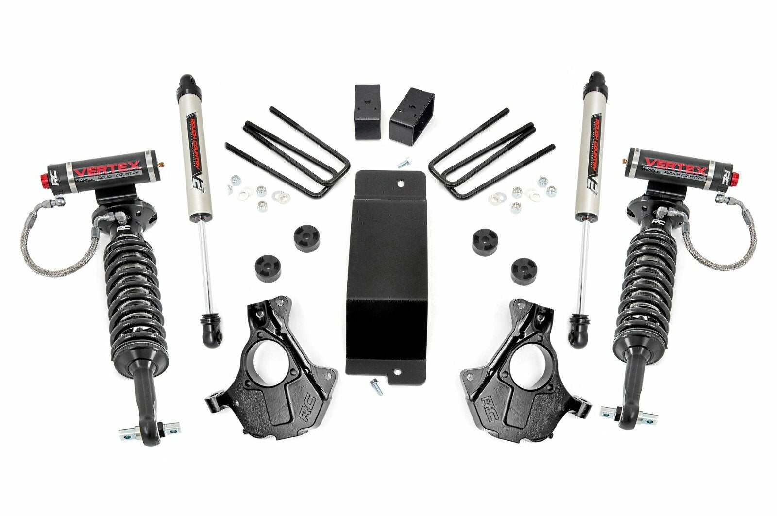 Rough Country 3.5"GM Suspension Lift Knuckle Kit Vetex/V2 Shocks 07-13 1500 Cast -1