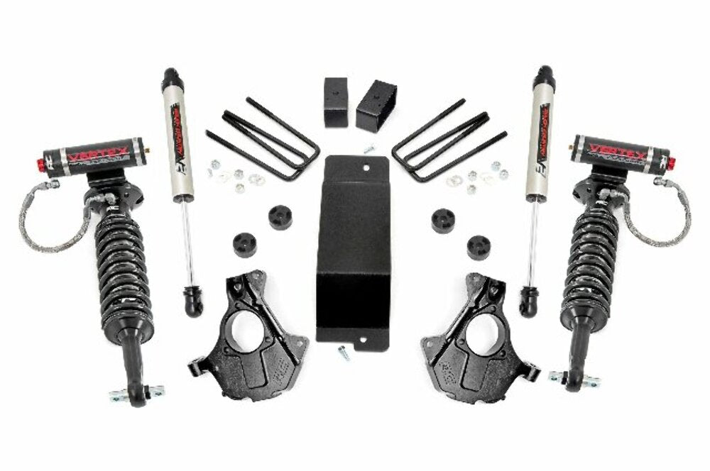 Rough Country 3.5"GM Suspension Lift Kit Knuckle Kit Vetex/V2 Shocks 07-13 1500 Cast