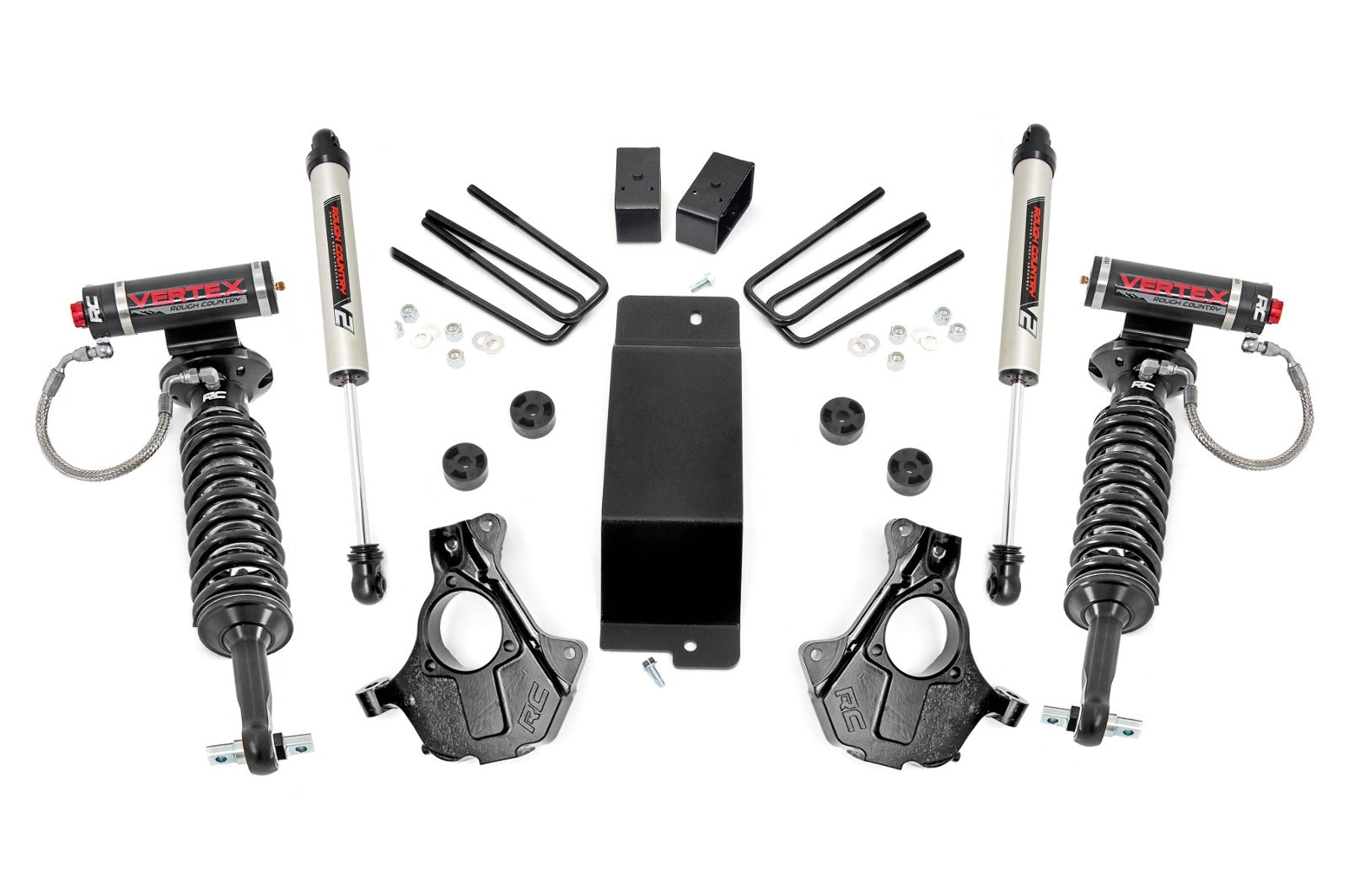 Rough Country 3.5"GM Suspension Lift Knuckle Kit Vertex & V2 Shocks 14-18 1500 -1