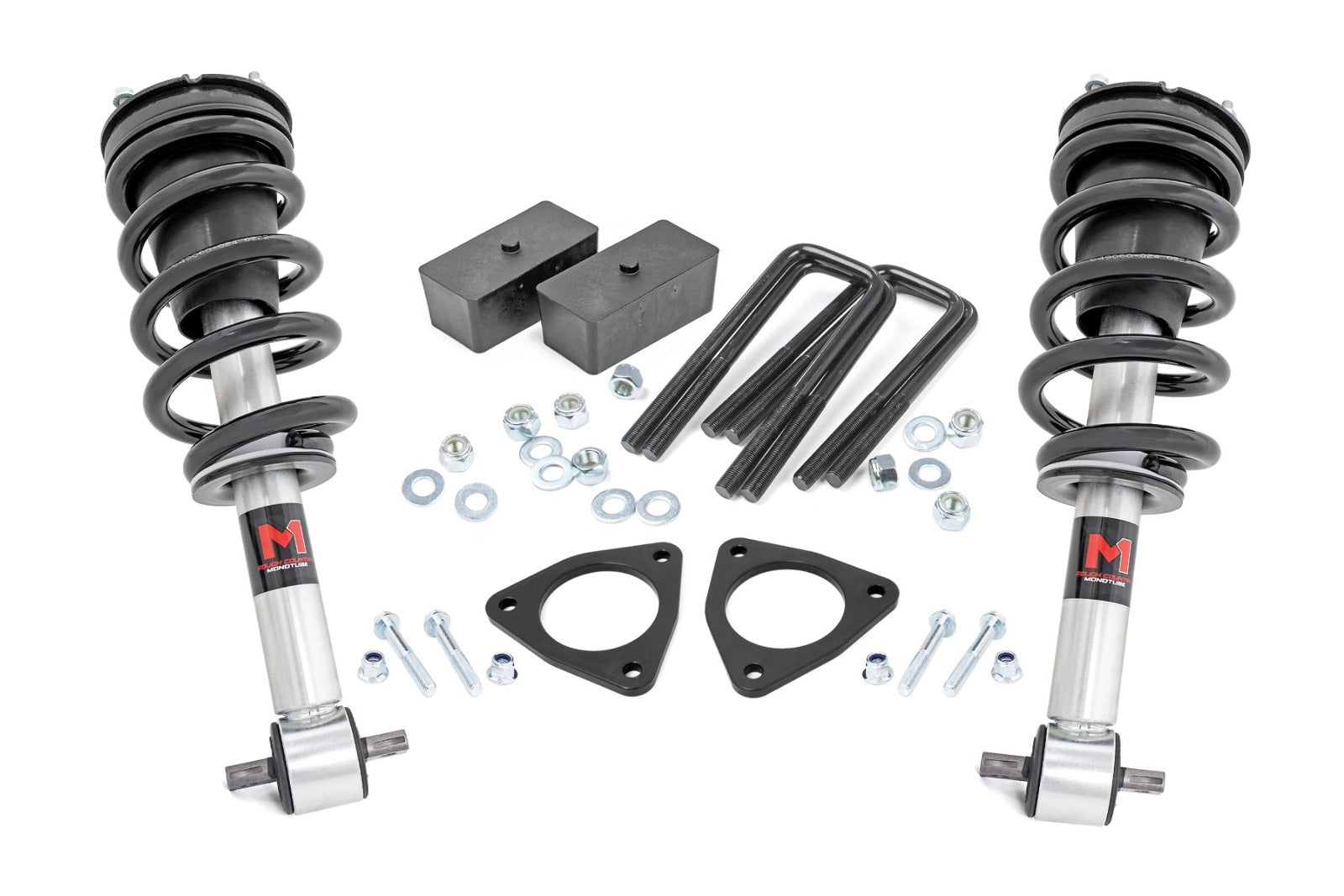 Rough Country 2.5" Lift Kit Alu/Cast Steel M1 Strut Chevy/GMC 1500 07-16 -1